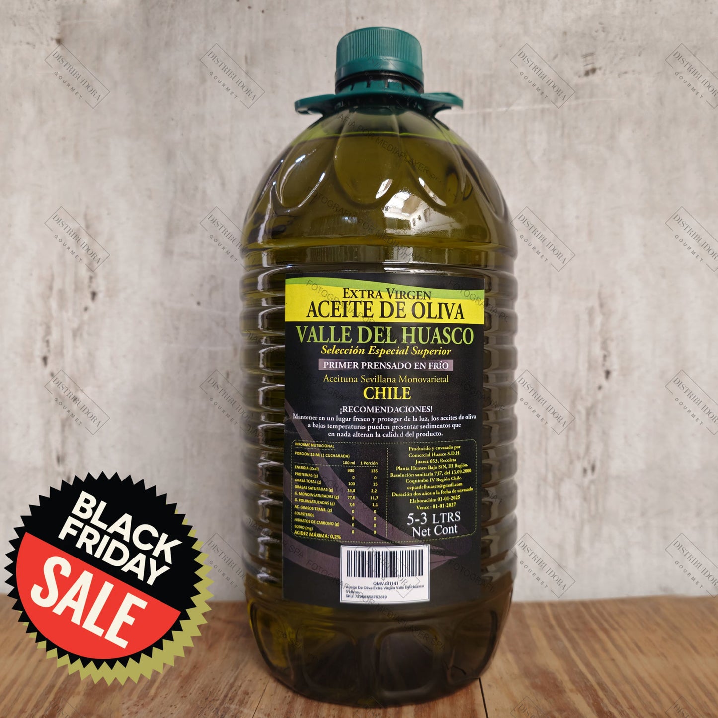 Aceite de Oliva Valle del Huasco 5 Lts Aceite de Oliva