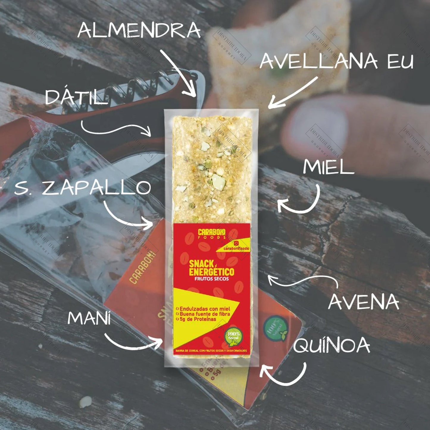 Barra Energética Almendra Avellana Barritas Energéticas