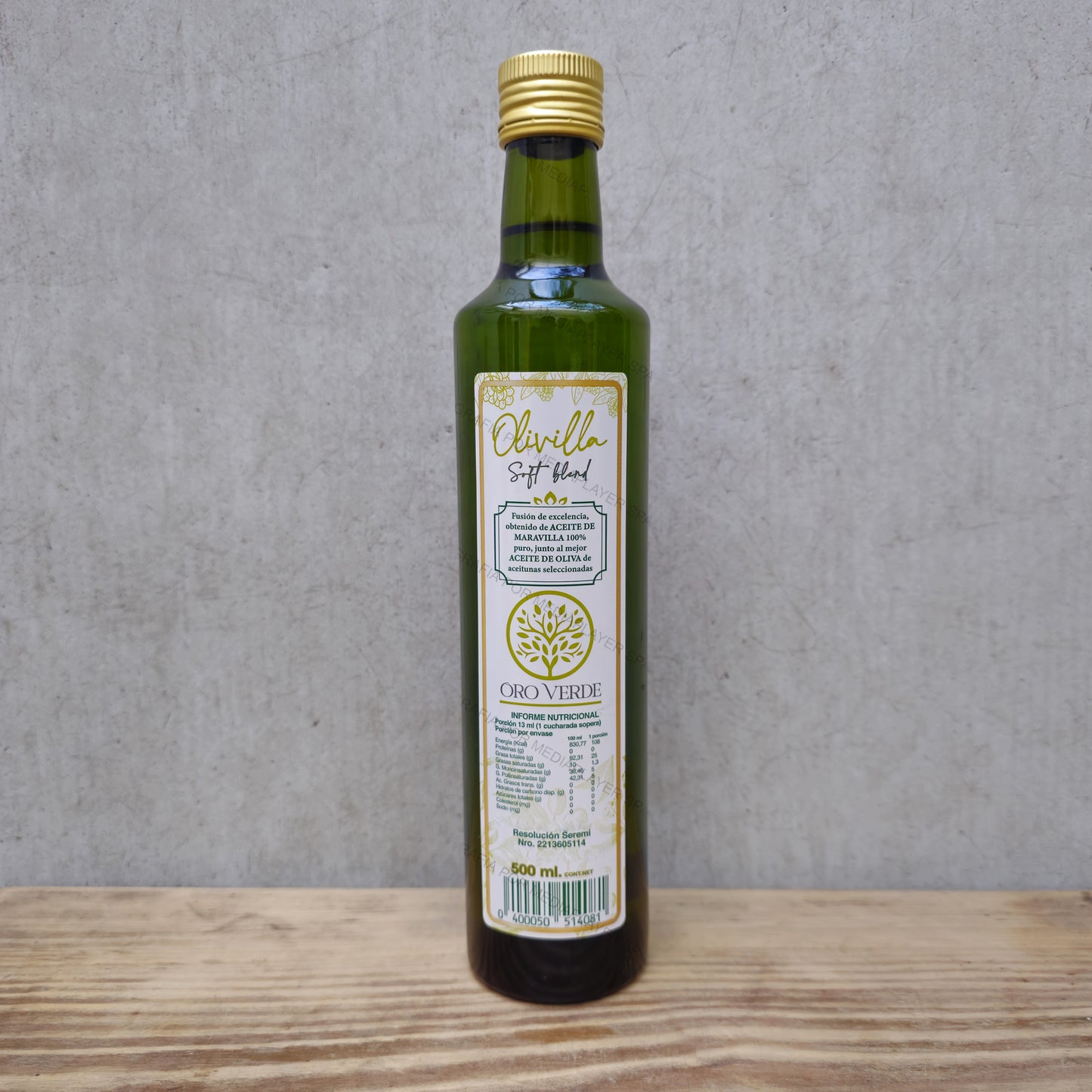 Aceite Blend de Oliva & Maravilla| Olivilla Oro Verde 500 ML