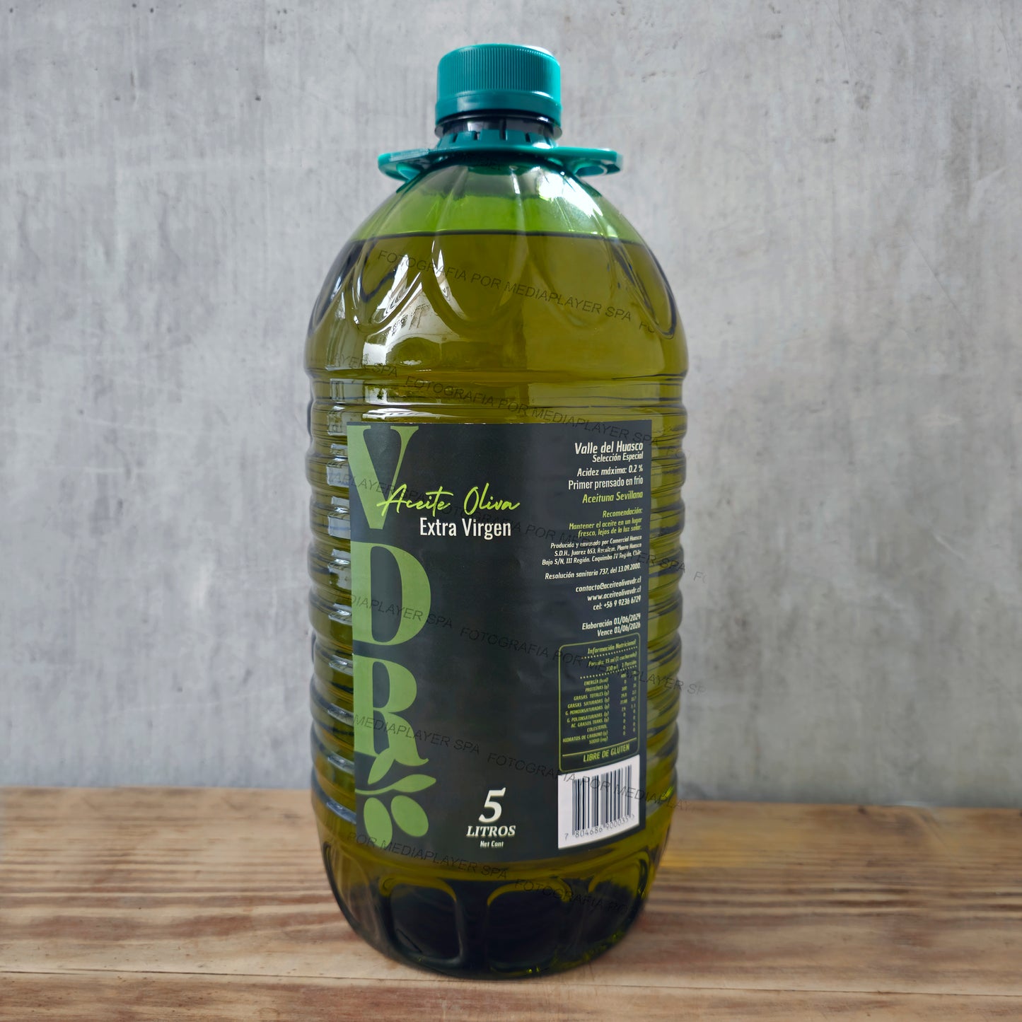 Aceite De Oliva Extra Virgen Vdr 5 Lt