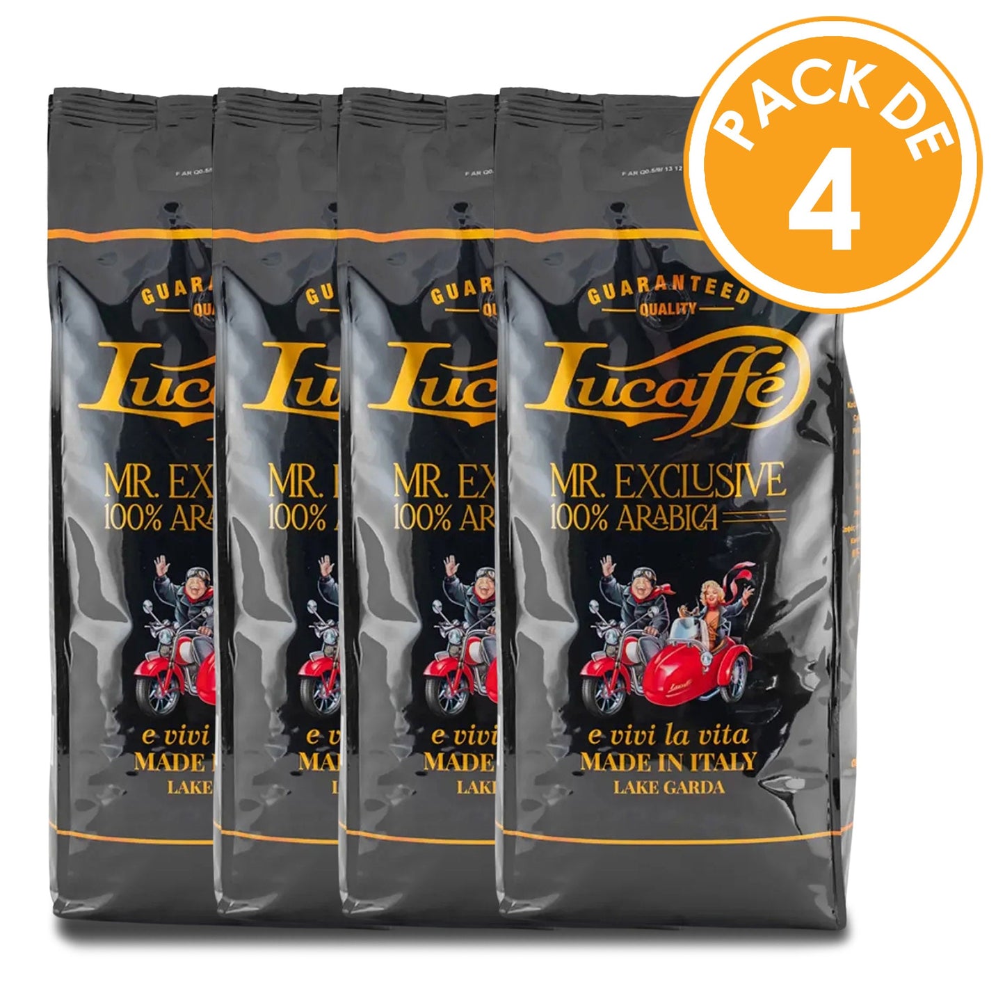 Lucaffé Mr. Exclusive Café En Grano Presentación Pack de 4 Kilos Cafe en Grano