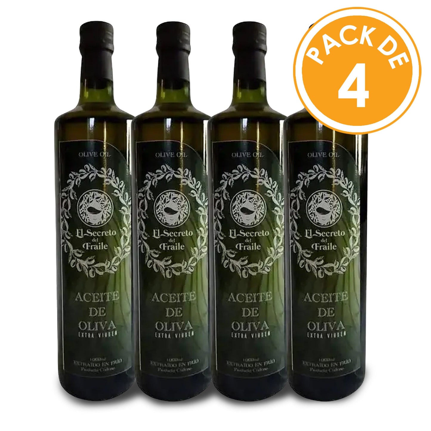 Aceite de Oliva Extra Virgen El Secreto del Fraile Pack 4 Litros Aceite de Oliva