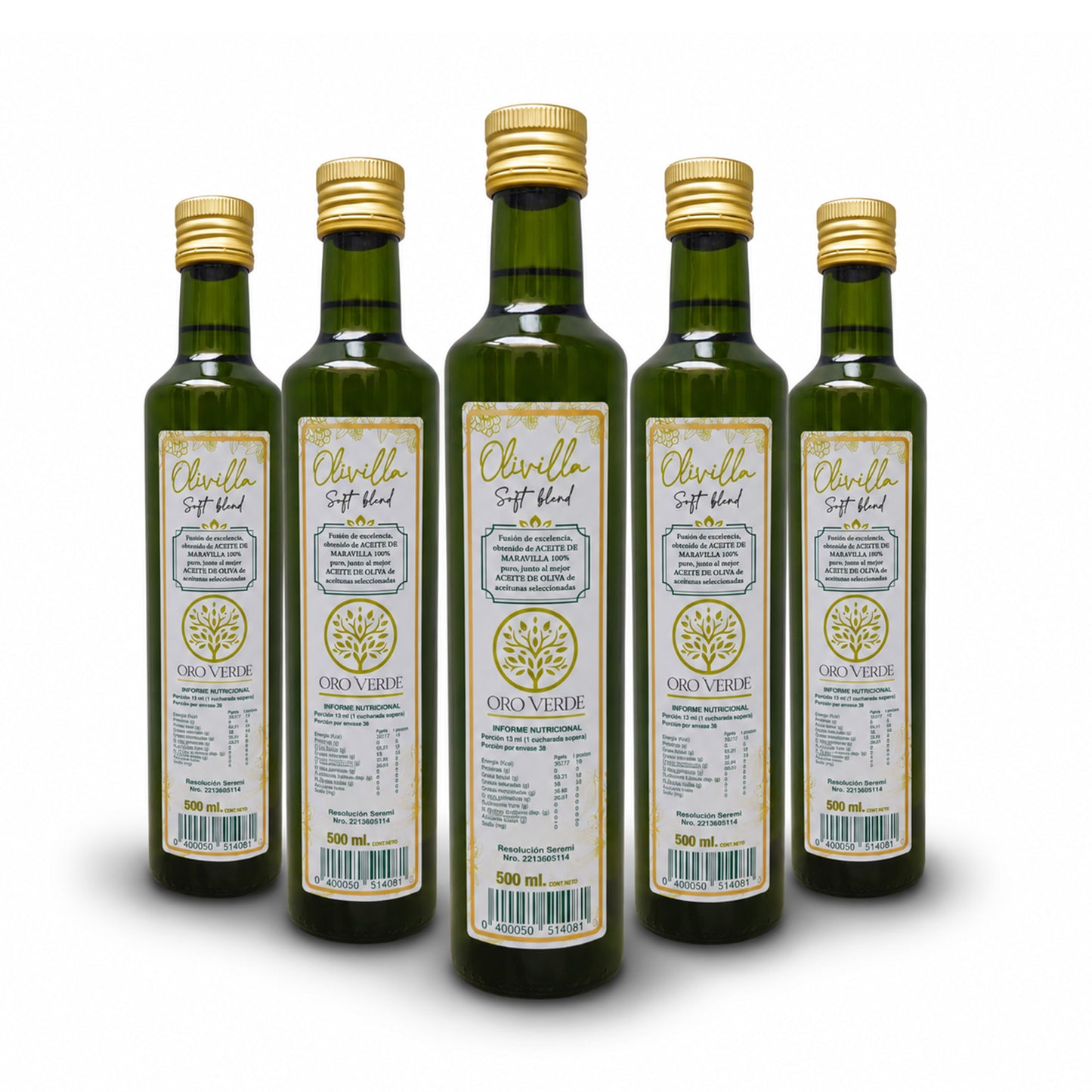Aceite de Oliva Extra Virgen Oro Verde Olivilla Pack de 2.5 Lts