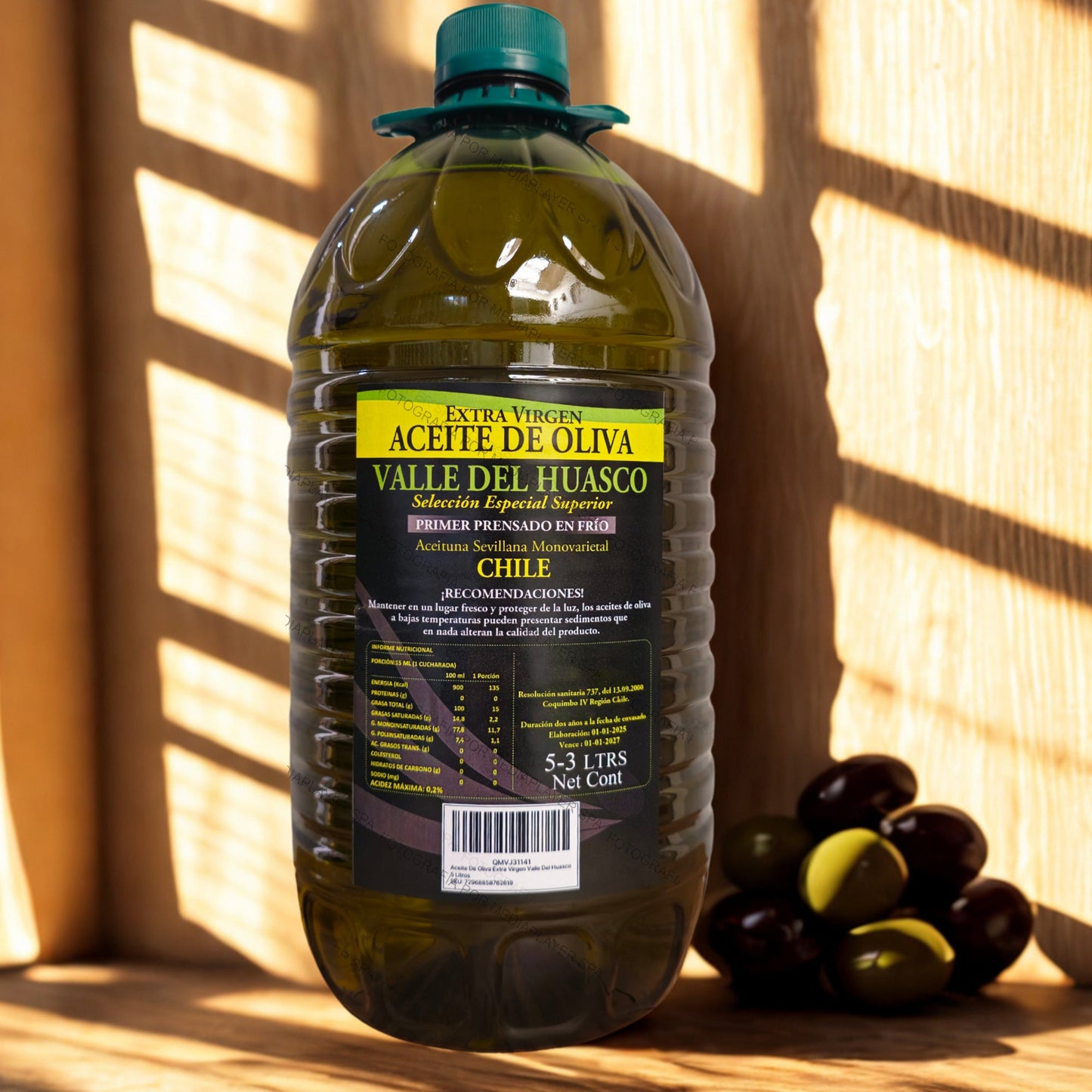 Aceite de Oliva Valle del Huasco 5 Lts Aceite de Oliva