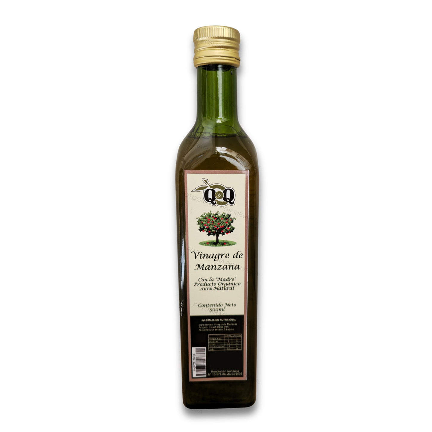 Vinagre de Manzana Orgánico QyQ con la madre 500 ML