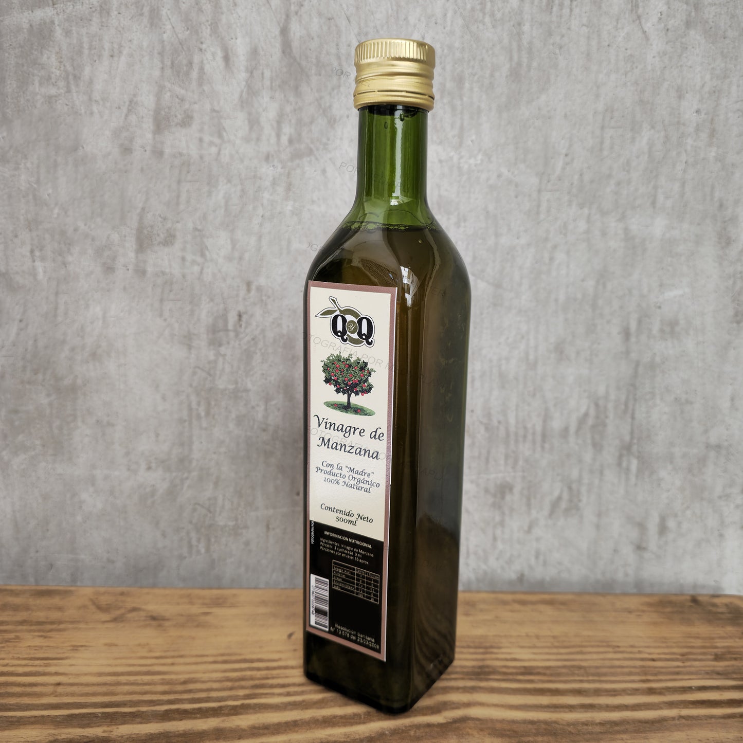 Vinagre de Manzana Orgánico QyQ con la madre 500 ML