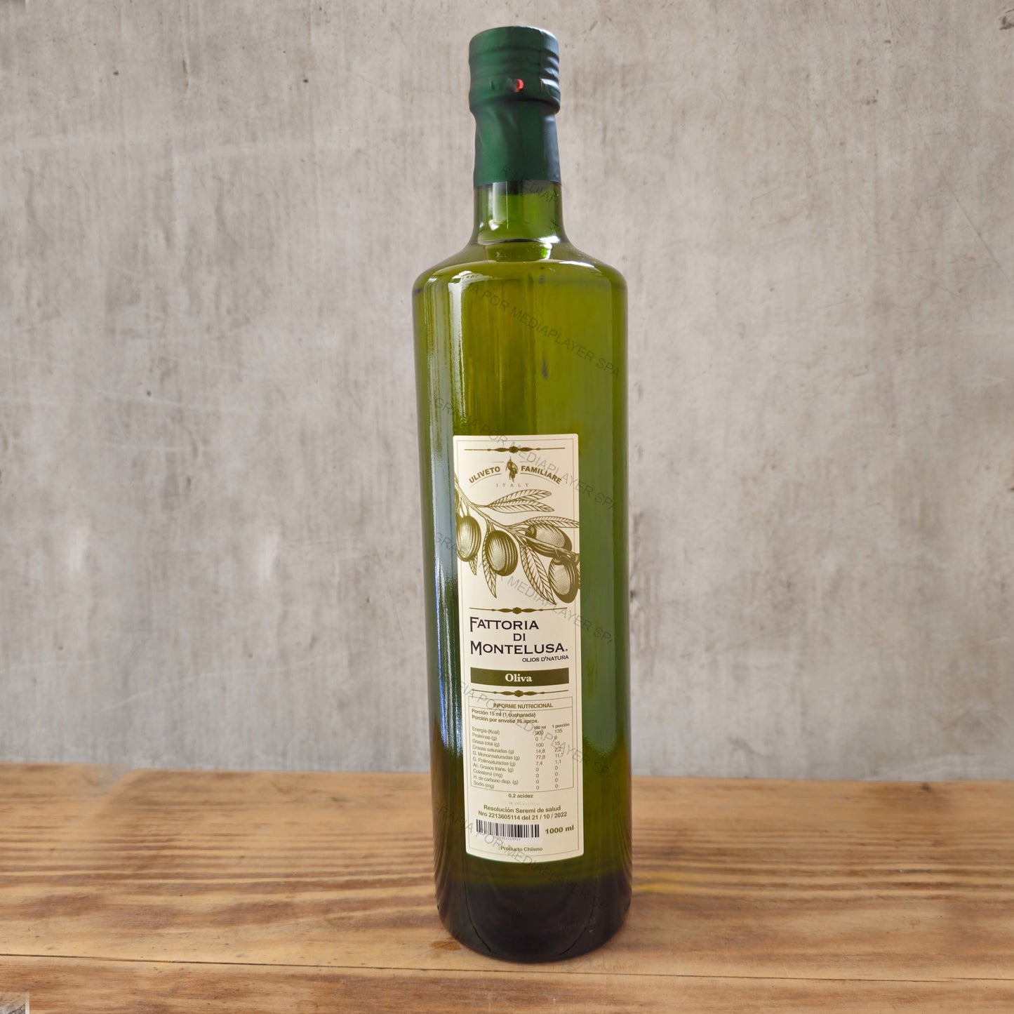 Aceite de Oliva Fattoria Di Montelusa Extra Virgen 1 Litro