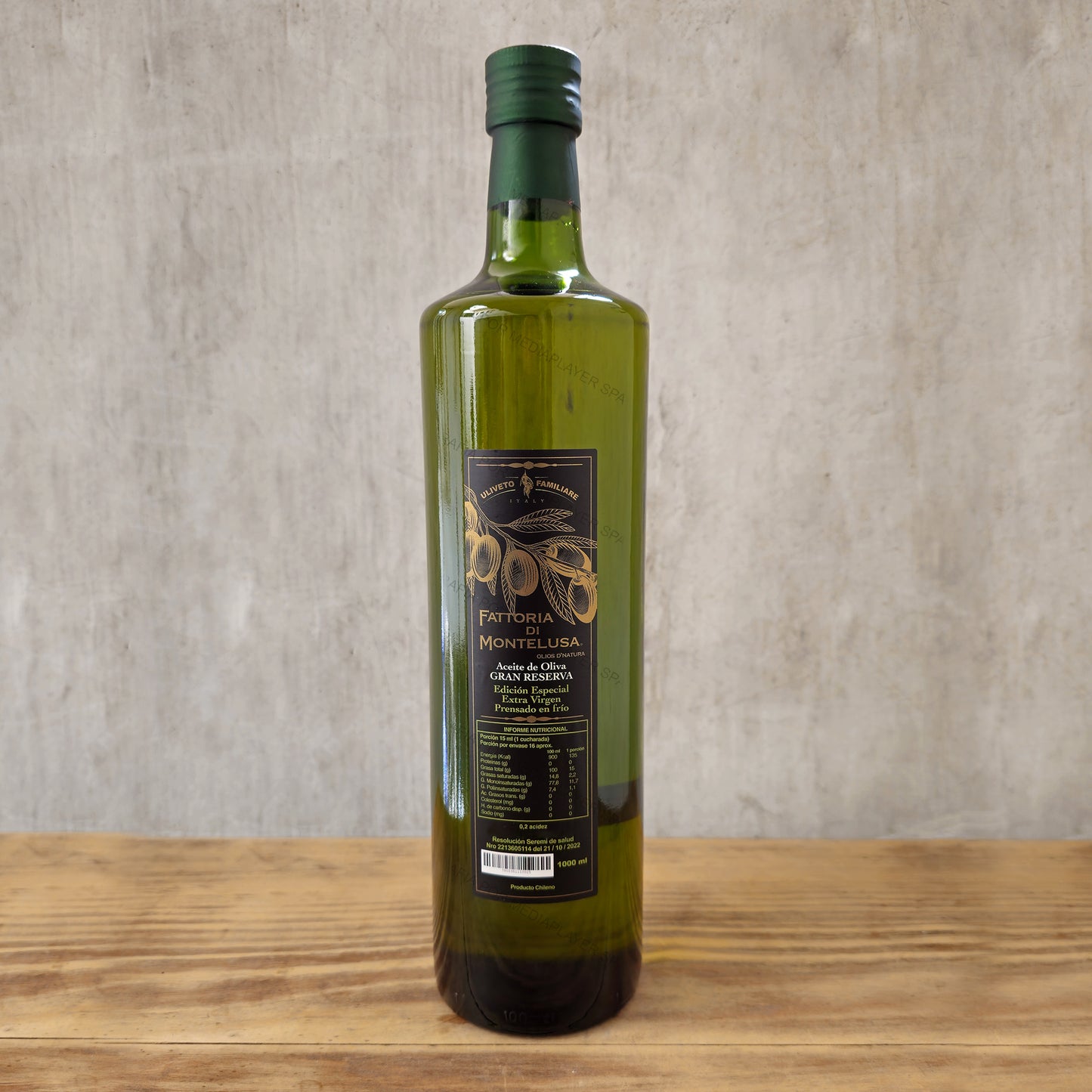 Aceite de Oliva Gran Reserva Fattoria Di Montelusa Edición Especial 1 Litro