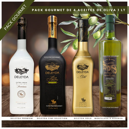 Pack 4 Aceites Oliva 1 Lt - Gourmet Aceite de Oliva