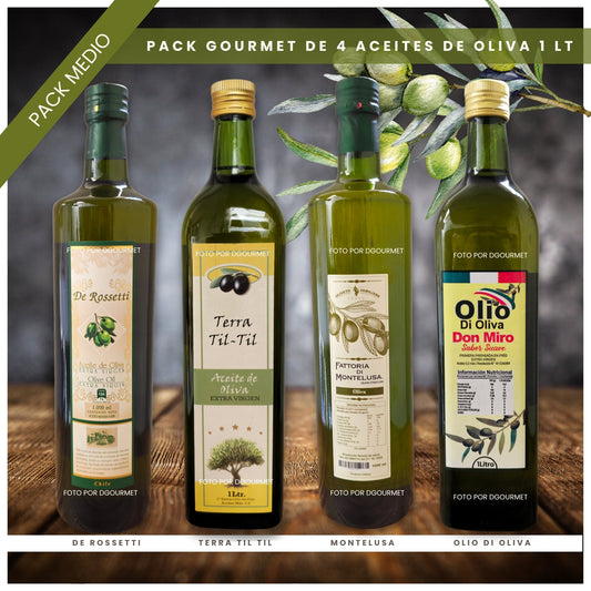 Pack 4 Aceites Oliva 1 Lt - Medio Aceite de Oliva