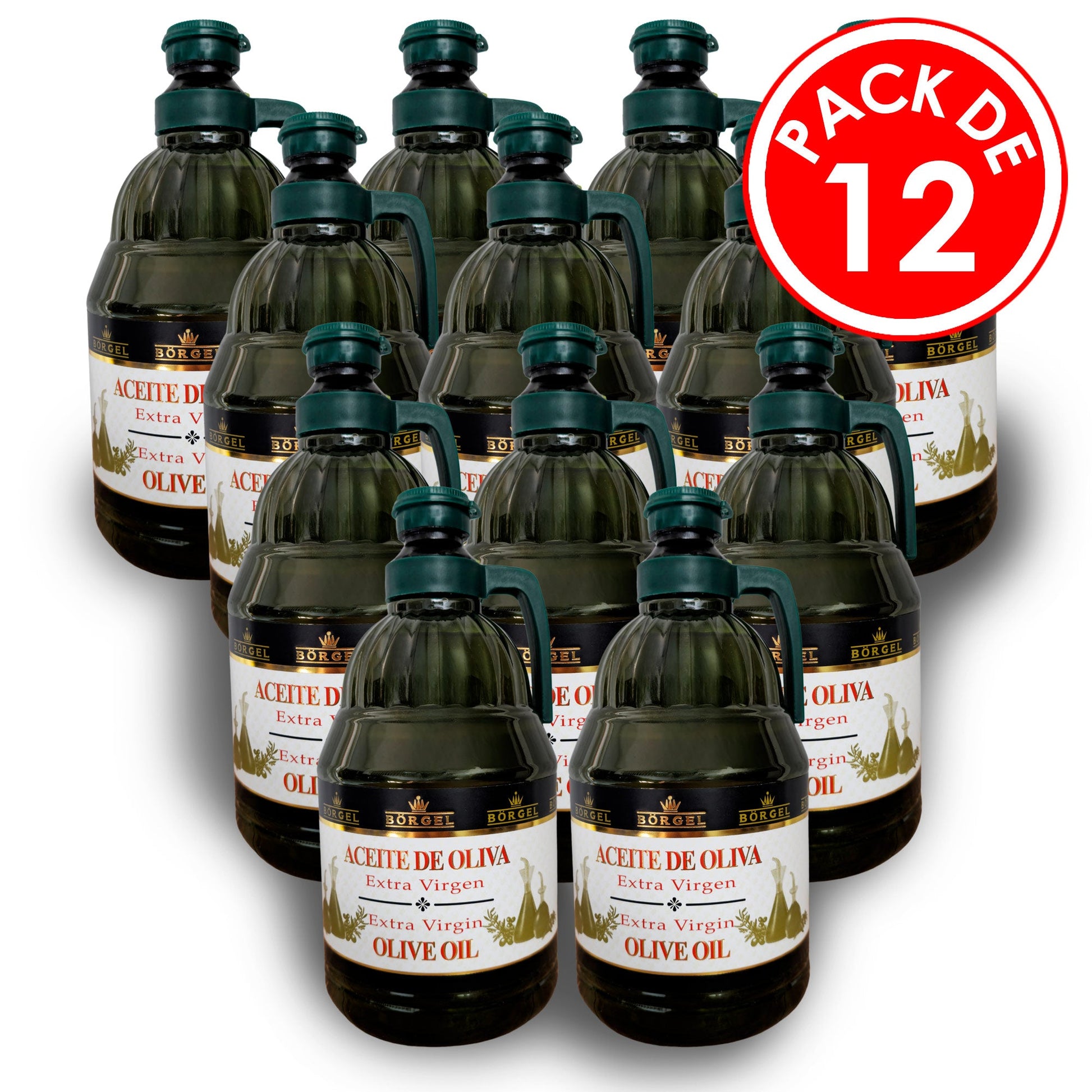 Aceite De Oliva Borgel Extra Virgen Pack 12 Botellones 2 Litros Aceite de Oliva