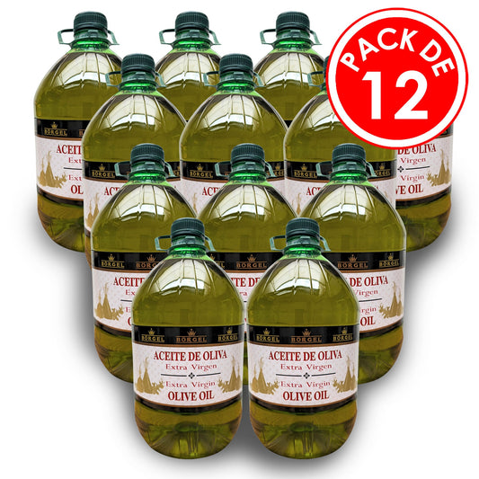 Aceite De Oliva Borgel Extra Virgen Pack 12 Botellones 5 Litros Aceite de Oliva