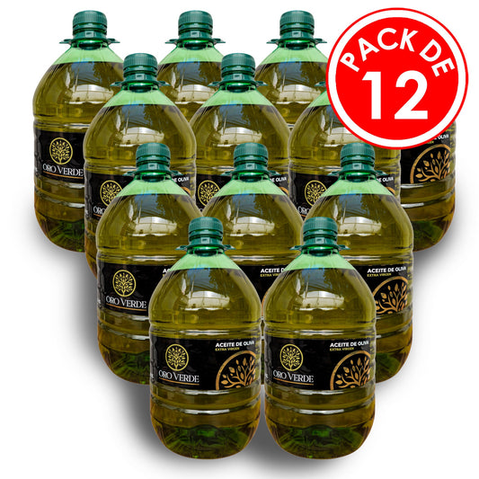 Aceite De Oliva Oro Verde Extra Virgen Pack 12 Botellones de 5 Litros Aceite de Oliva