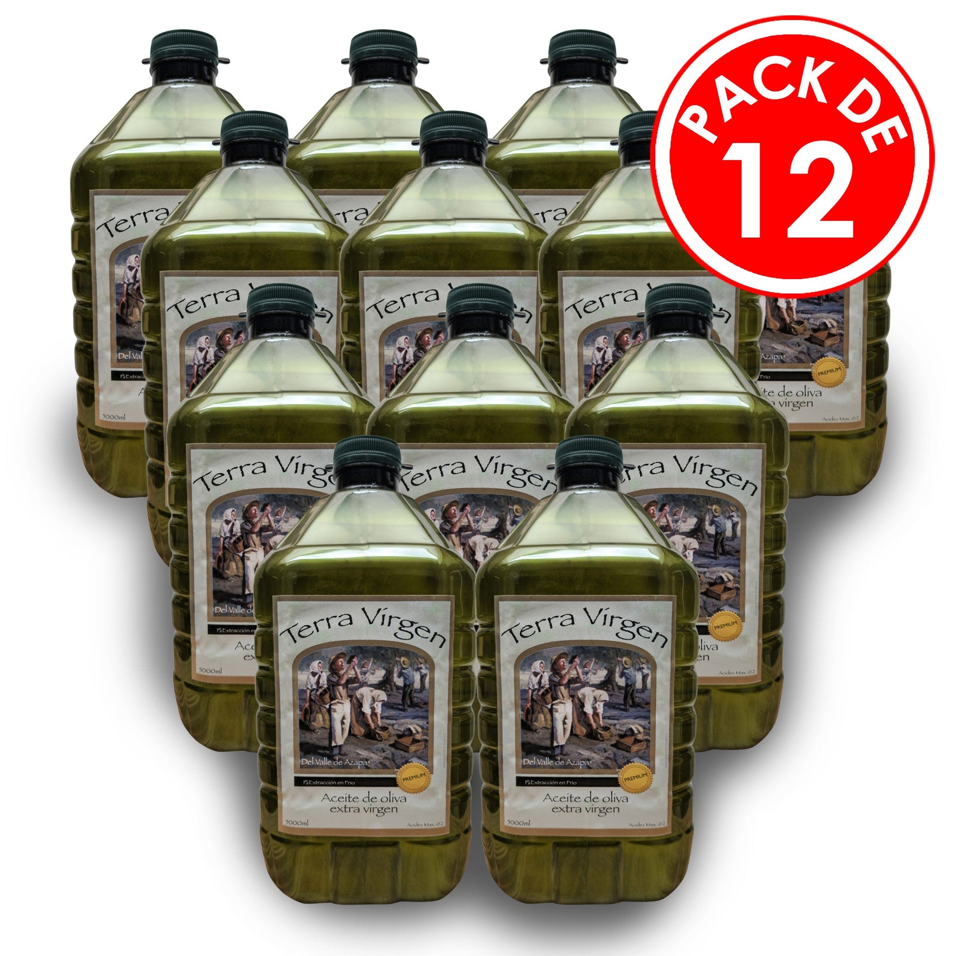 Aceite De Oliva Terra Virgen Extra Virgen Pack 12 Botellones 5 Litros Aceite de Oliva