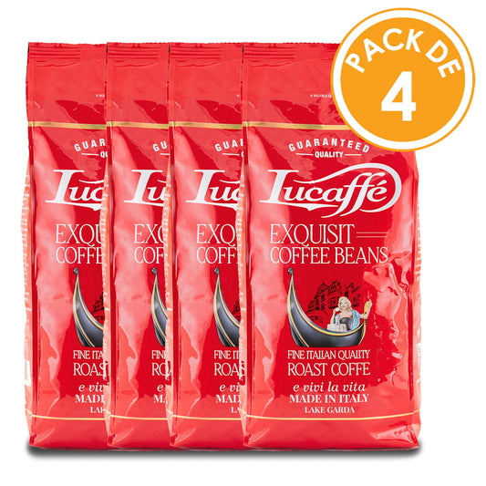 Cafe en Grano Lucaffe Exquisit Pack de 4 Kilos Cafe en Grano