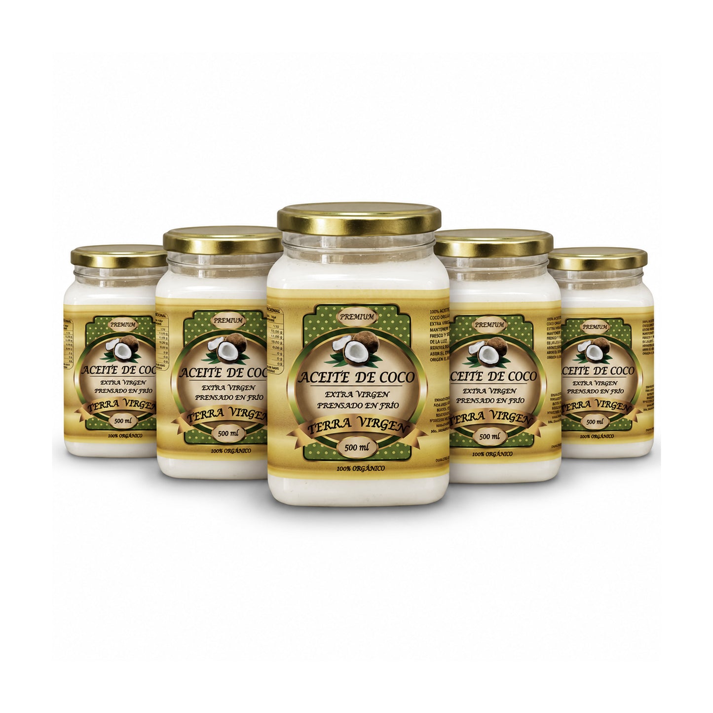 Aceite de Coco Terravirgen 500ml Pack 5