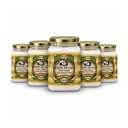 Aceite de Coco Terravirgen 500ml Pack 5