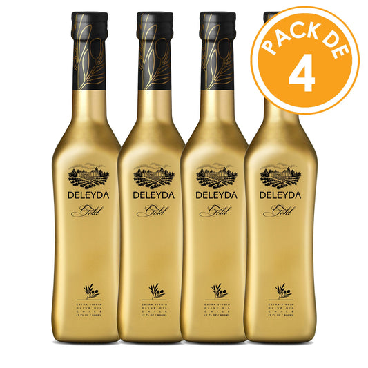 Aceite de Oliva Deleyda Gold 500 ML Extra Virgen Pack de 4 Aceite de Oliva