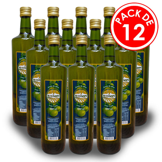 Aceite De Oliva Extra Virgen Nutricampo Pack de 12 Botellas Aceite de Oliva