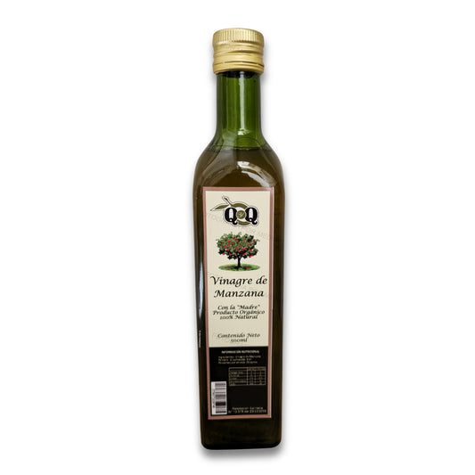 Vinagre de Manzana Orgánico QyQ con la madre 500 ML